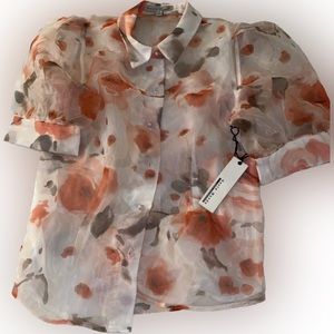 Haute Monde Floral Button up Blouse